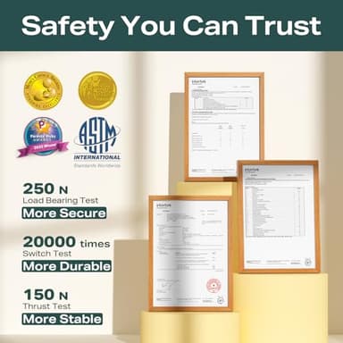 Cumbor 29.7-48" Baby Gate for Stairs, Mom's Choice Awards Winner-Dog Gate for Doorways, Auto Close Safety Pet Gate for Dogs Indoor, Easy Install Pressure Mounted Child Gate with Walk Thru Door, Black - Image 6