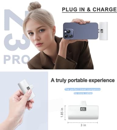 LENUTO Portable Charger, 6000mAh for iPhone 15 16 Power Bank, USB-C Portable Phone Charger with Fast Charging (20W), Mini Battery Pack for iPhone 15 Pro/15 Plus/15 Promax/Samsung/Huawei Andriod - Image 3