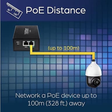 TRENDnet Gigabit PoE++ Injector, Convert A Non-PoE Port to A PoE++ Gigabit Port, PoE (15.4W), PoE+ (30W), Or PoE++ (95W), Up to 100m (328 ft), Integrated Power Supply, Black, TPE-119GI - Image 6