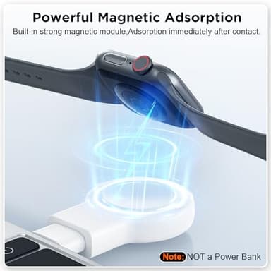𝟐𝟎𝟐𝟓 𝐔𝐩𝐠𝐫𝐚𝐝𝐞 for Apple Watch Charger,Magnetic Portable iWatch Charger USB C&USB A Fast Wireless Charging Travel Watch Charger for iWatch Ultra2/Ultra/SE2/SE Series 10/9/8/7/6/5/4/3/2/1 - Image 4