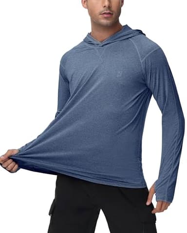 Roadbox UPF 50+ Fishing Shirts for Men Long Sleeve UV Sun Protection Hoodie Outdoor Hiking Shirts - Image 2