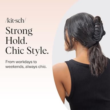 Kitsch Octopus Claw Clips for Women - Cute & Stylish Hair Clips for Everyday Use, Octopus Claw Clip for Thick Hair - Black & Tortoise, 2pcs - Image 8