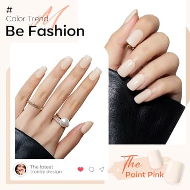 Modelones White Press on Nails, Short Square Fake Nails, Reusable Nail Kit with Nail Glue Adhesive Tabs Mini Nail File, Fall Halloween Nails Press Ons 32Pcs16 Sizes, Women Girl Gift - Image 4