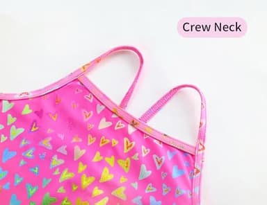 WhizBuzz Girls Swimsuit Size 3t 4t Neon Love Pink One Piece Sleeveless Bathing Suit Quick Dry Beach Swimwear - Image 3