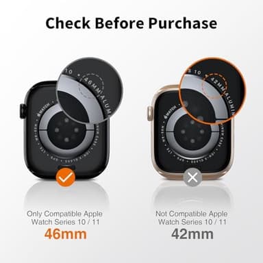 LK 6 Pack for Apple Watch Series 11 Screen Protector 46mm Series 10 [Flexible TPU Not Glass] Self-Healing, Max Coverage, Bubble Free, HD Clear Screen Protector for iWatch S11/S10 46mm, Anti-Scratch - Image 3