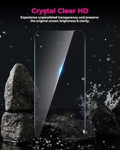 Upcommon UARMOR Clear Screen Protector for iPhone 16 Pro Max [6.9 Inch] Double Strength 9H Tempered Glass with Easy Installation Kit, Anti-Scratch, Case Friendly Fit- 2Pack - Image 7