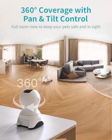 VIMTAG 4K UHD Indoor Camera 5G&2.4G WiFi Cameras for Home Security, 360° Pet/Dog/Cat/Nanny/Baby Monitor with Phone App & Speaker, Motion Tracking, Free AI Detection, Night Vision, SD/Cloud Storage - Image 2