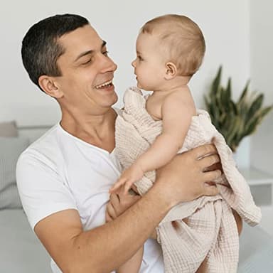 lulumoon Muslin Swaddle Blanket Baby - Cotton Swaddling Blanket Soft Baby Receiving Blankets Neutral 2Pack(Olive) - Image 6