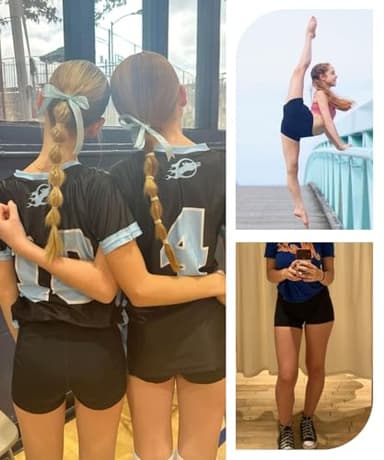 SKIDREAM 3 Pack Girls 4'' High Waisted Black Biker Shorts, Athletic Running Yoga Shorts for Kids Teen - Image 6