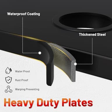 Power Tool Organizer Wall Mount with Charging Station, Garage 4 Drill Storage Shelf with Cordless Tool Holder, Heavy Duty Rack with 8 Outlet Power Strips and Hooks, Gift for Men, Husband (4 Layer) - Image 9