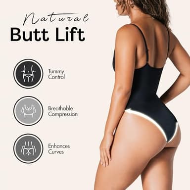 herslims Shapewear Tummy Control Bodysuit Brief: Sculpting Shaper Tank Top Shapewear Bodysuit: Snatched Waist Slimming Body Suit - Image 3