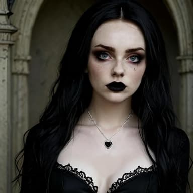 SmileBelle Black Heart Necklace for Women, Gothic Black Necklaces Black Tourmaline Necklace as Birthday Gifts for Her, Black Handmade Jewelry Silver Heart Pendant Necklace for Teen as Tendy Jewelry - Image 2