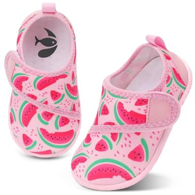 Baby Girl Water Shoes Slip on Wearable Sole Quick Dry Skin Barefoot Walking Shoes Athletic Swim Beach Socks Blue Scales Little Kid 13 - Image 1