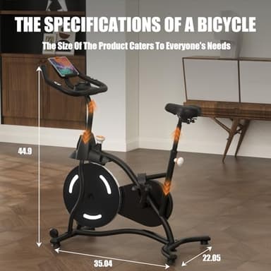 Cyclerade Exercise Bike, Low Noise Indoor Stationary Cycling Bike with APP Sports Data Link Adjustable Resistance With Flat Stand - Image 3