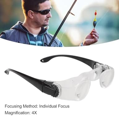 Binoculars Glasses, Opera Handsfree Binocular Telescope, 4X Magnification, Adjustable Focus Distance, for Outdoor Bird Watching Fishing Concerts (Hyperopia Version) - Image 6