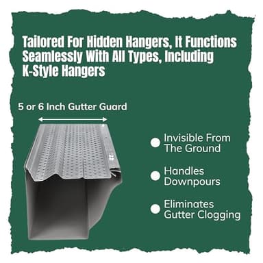 A-M Gutter Guard - Heavy Duty Lifetime Quality Aluminum Leaf & Debris Protection for 5-inch and 6-inch (5 Inch-200 Feet, Mill Finish) - Made in The USA - Image 6