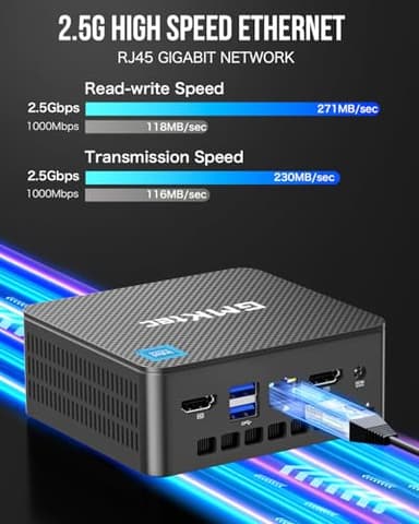 GMKtec G3 Plus Mini PC, Intel Twin Lake N150(Upgraded N100) 8GB RAM 256GB M.2 2280 SSD, Mini Desktop Computer Dual HDMI/WiFi6/BT5.2 - Image 7