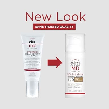 EltaMD UV Restore Tinted Sunscreen for Face SPF 40, Tinted Mineral Sunscreen for Sun Damaged Skin Repair Face, Anti Aging Zinc Oxide Moisturizer Formula, 1.7 oz - Image 2