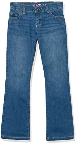 The Children's Place Girl's Basic Bootcut Jeans, Md Lara Wash, 10 slim - Image 1