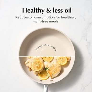 Redchef Non Stick Ceramic Frying Pan Set, Non Toxic Ceramic Pans for Cooking, 8" 9.5" 11" Skillet Set, No PFAS & PTFE & PFOA with Stainless Steel Handle, Dishwasher & Oven Safe Max up to 842°F (Green) - Image 4