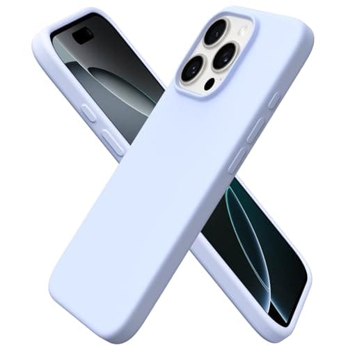 ORNARTO Compatible with iPhone 16 Pro Case 6.3", Slim Liquid Silicone 3 Layers Soft Gel Rubber Shockproof Protective Case with Anti-Scratch Microfiber Lining-Baby Blue - Image 1
