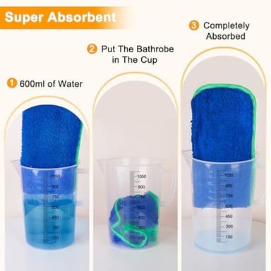 Dog Bathrobe Super Absorbent Dog Towels Large Quick Drying Robes for After Bath Soft Adjustable Warm Keeping Dogs Towel(S-XXL - Image 3