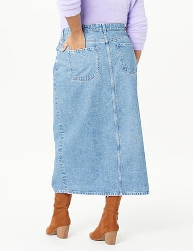 The Drop Women's Dixon Denim Column Skirt, Medium Indigo, M - Image 6
