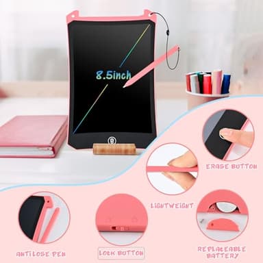 EooCoo Toddler Toys, LCD Writing Tablet for Kids 2 Pack, Drawing Pad for Kids, Toddler Travel Essentials, No Mess Coloring Books, Road Trip Activities, Age 3-5 Boys Girls Gifts - 8.5 Inch - Image 5