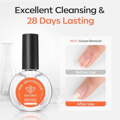 modelones Nail Dehydrator, 30 ml Nail Prep Dehydrator for Press Ons/Acrylic Nails/Gel Polish, Acid Free Natural Prep Dehydrate Acrylic Supplies - Image 3