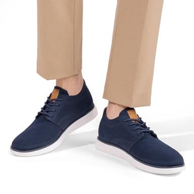 Bruno Marc Men's CoolFlex Breeze Mesh Sneakers Oxfords Lace-Up Lightweight Casual Walking Shoes,Size 8.5,01 Dark/Blue,Grand - Image 7