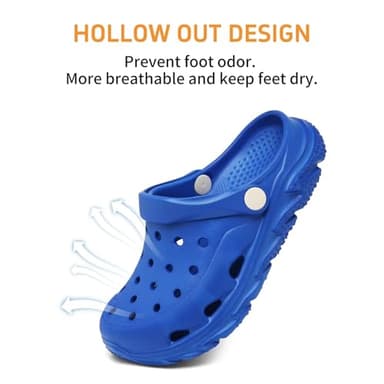 Kids Boys Garden Clog Slip On Slide Sandals Beach Water Shoes Blue Big Kid 4 - Image 4