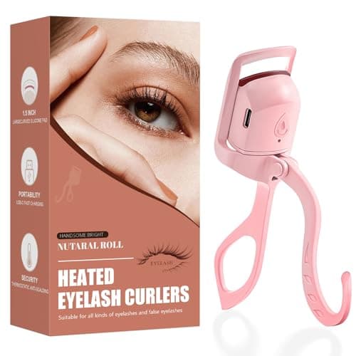 C-Shaped Heated Eyelash Curler Fast Heat Up in 6s - Rechargeable Electric Eyelash Curler for 24-Hours Long Lasting Curls - Safe Anti-Burn Lash Curler Elevate Your Beauty with Stunning Lashes (Large) - Image 1