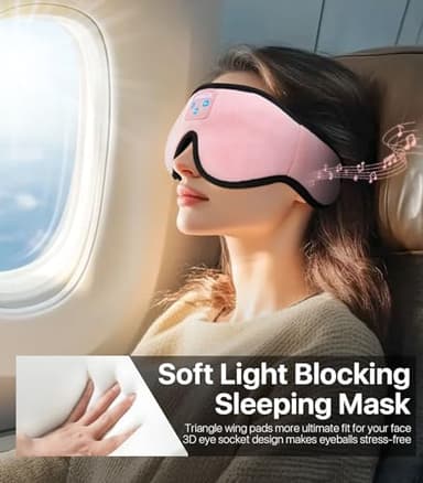 Sleep Headphones, Boodlab 3D Bluetooth Sleep Mask with Ultra Thin Speakers, Wireless Washable Sleeping Headphones for Side Sleepers Men Women Air Travel Cool Tech Gadgets Unique Gifts - Image 2
