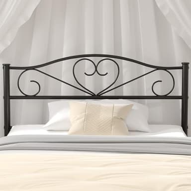 VECELO Metal Platform Bed Frame with Headboard & Footboard, Steel Slats Mattress Foundation, No Box Spring Needed, Twin, Matte Black - Image 4