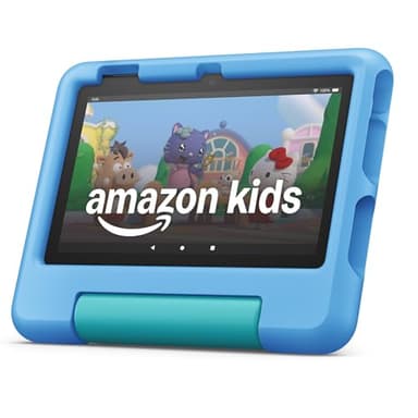 Amazon Fire 7 Kids tablet, ages 3-7 (16GB, Blue) + Backpack Bundle - Image 2