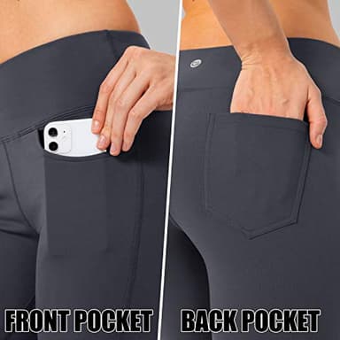 G Gradual Women's Yoga Pants with Pockets Flare Leggings High Waist Yoga Dress Pants Bootcut Casual Work, Grey, 3X-Large - Image 3