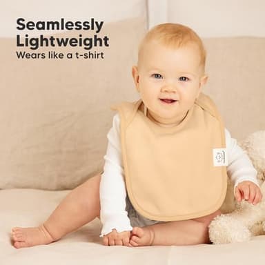 8-Pack Baby Bibs for Boys, Girls - Pullover Bibs for Drooling Teething Baby Girl & Boy Toddler, Newborn, Soft & Absorbent, Cute Colors, Large Torso Coverage Keep Infant Clean & Dry (Butterflies) - Image 5