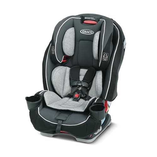 Graco SlimFit 3-in-1 Convertible Car Seat, Ultra-Space-Saving Design, Darcie, Suitable for Rear and Forward-Facing, Highback Booster Seat with 10-Position Headrest - Image 1