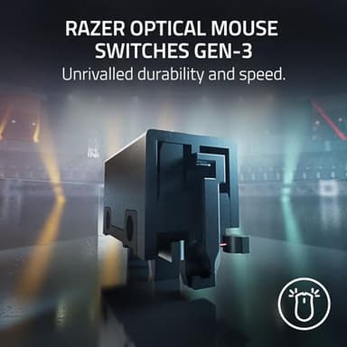 Razer DeathAdder V3 HyperSpeed Wireless Gaming Mouse: 55g Lightweight - USB C Charging - Up to 100 Hr Battery - Advanced 26K Optical Sensor - Gen-3 Optical Switches - 8 Programmable Controls - Black - Image 6