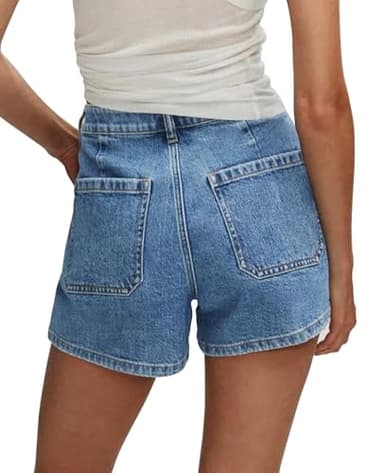 onlypuff Denim Shorts for Women Summer Blue Jean Shorts High Waisted Denim Shorts Distressed Ripped Jean Shorts Mid Rise M - Image 4