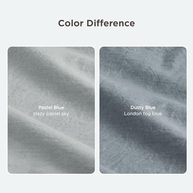 Bedsure 100% Washed Cotton Duvet Cover Queen Size - Pastel Blue Minimalist Cotton Duvet Cover Linen Like for All Seasons - GentleSoft™ Plain Simple Bedding (Pastel Blue, Queen, 90"x90") - Image 6