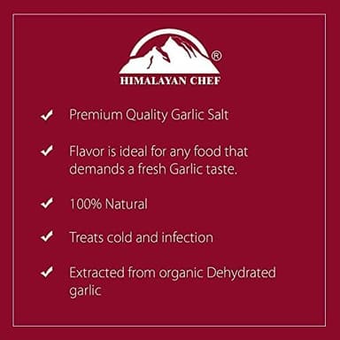 Himalayan Chef Garlic Salt Powder Shaker, 100% Pure & Naturally Extract from Whole Garlic Cloves, Non GMO & Gluten Free, Flavorful Aroma (Pack of 2) 12.35 Oz - Image 7