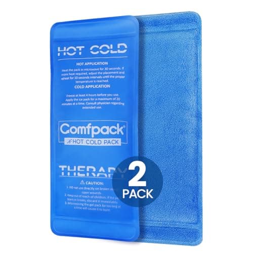 Comfpack Soft Ice Packs for Sports Injuries, Long Lasting Multipurpose Gel Ice Pack with Dual Temperatures for Muscle Pain Relief & Strains, Handheld Design Cold Pack for Head, Shoulder, Knee, Ankle - Image 1