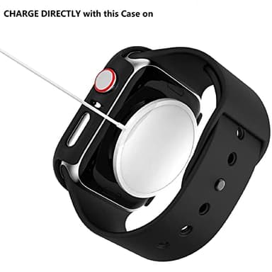 Rontion 6 Pack Hard PC Case with Tempered Glass Screen Protector for Apple Watch 44mm SE 3/SE(2nd Gen) Series 6/SE/5/4, Scratch Resistant Full Protective Bumper Cover for iWatch 44mm Accessories - Image 5