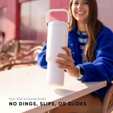 Simple Modern Trek Pivot | 40oz Flip Straw Tumbler with Handle | Water Bottle & Boot | Interchangeable Straw & Chug Lids | Insulated Stainless Steel Jug | Gym Sports Outdoors | Ice Gray - Image 6