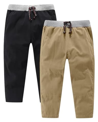 Toddler Boy's Clothes Pants,Khaki Black Spring Fall Winter Trousers Bottom Outfits 5t - Image 1