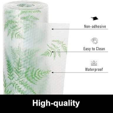 Cooyes Shelf Liners for Kitchen Cabinets Refrigerator Liners Waterproof & Oil-Proof Kitchen Cupboard Liner Drawer Mats EVA Material Non Adhesive Fridge Liner for Shelves（23.6" W x 236" L） - Image 5