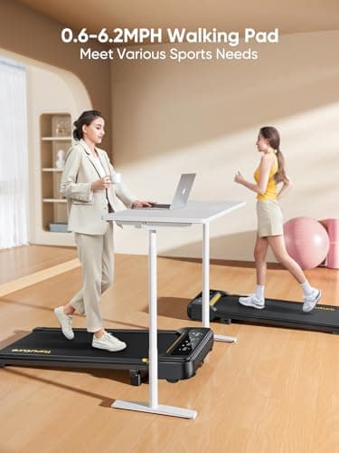 Walking Pad with Incline, Under Desk Treadmill, Portable Treadmills for Home/Office, 2.5HP Walking Jogging Running Machine 300 lbs Capacity with LED Display, Remote Control/App Control - Image 8