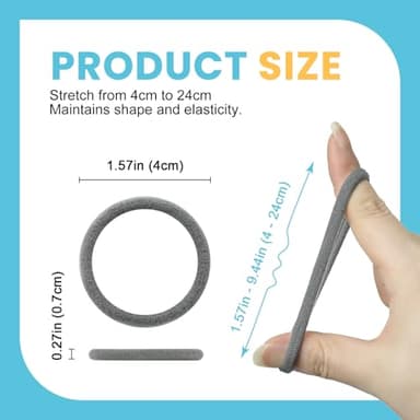 HOYOLS 100pcs Soft Hair Ties no Damage, Seamless Soft Thick Ponytail Holder Scrunchies Head Bands No Crease for Women Girls (Brunette Brown Set) - Image 4