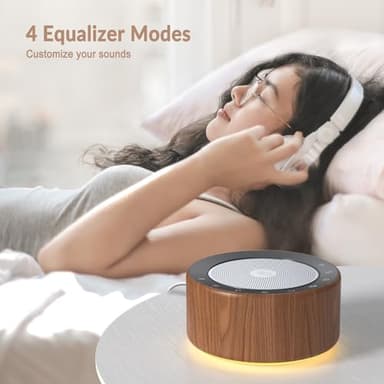 Nursery Lamp with Sound Machine, Mood Lighting, 7 Colors Night Light, 30 Soothing Sounds, White Noises for Baby, Adults. Timer, Plug in, Memory Function, Touch Control - Image 2